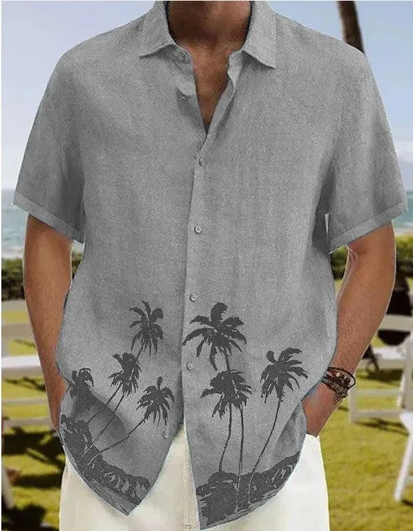 Men's Summer Fashion Trend Beach Casual Short Sleeve Shirt - Stylish Comfort