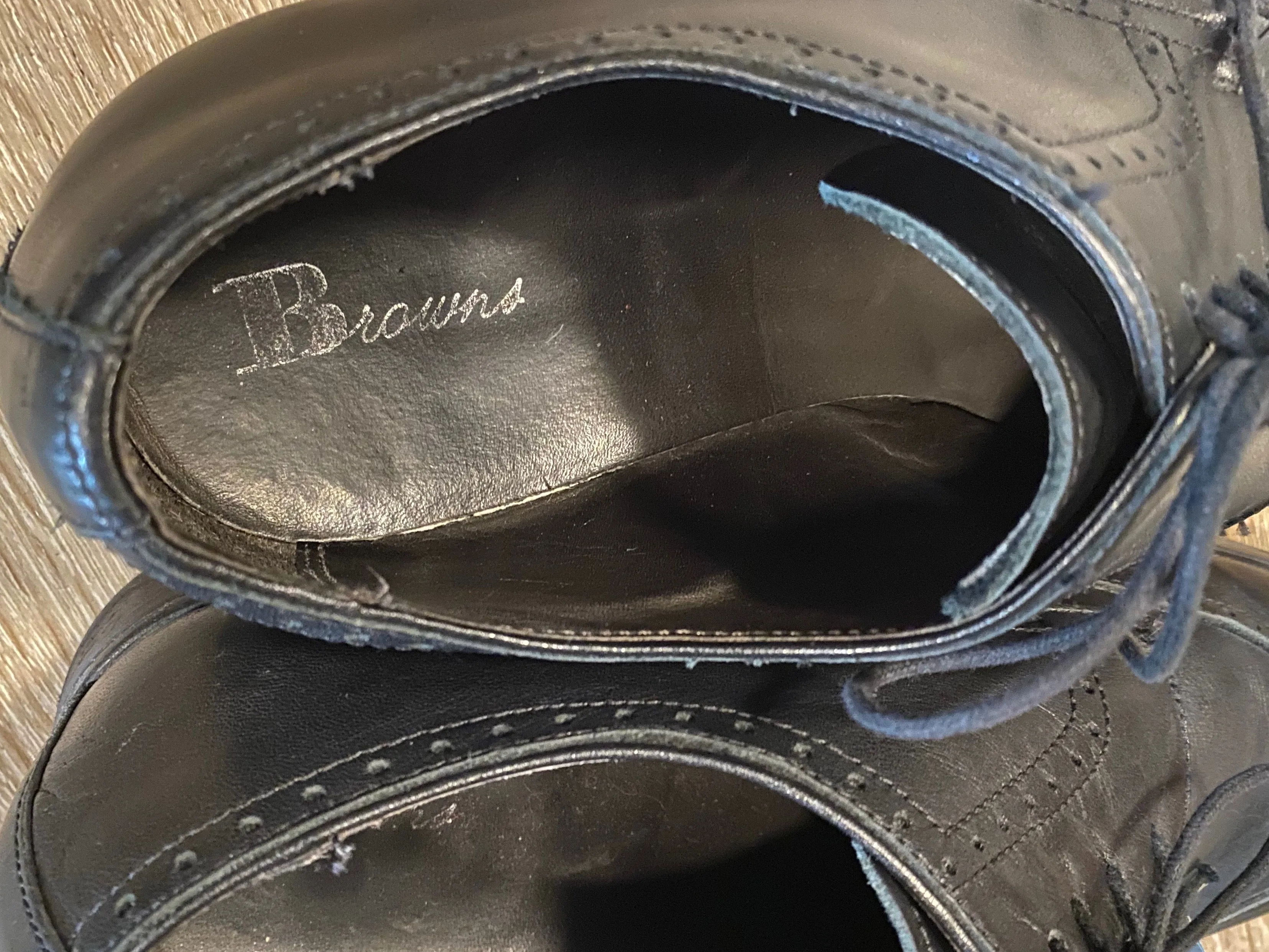 Wingtip Browns Derby Shoes 8M 41 (Italy)